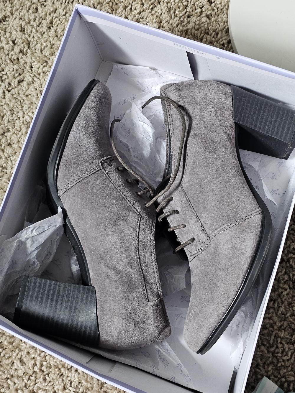 Clark Araya Hale Gray Suede Lace-Up Ankle Boots US Size 7